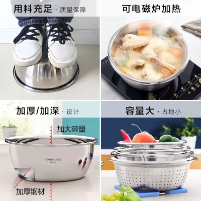 食品级304不锈钢盆子套装  43.1 元