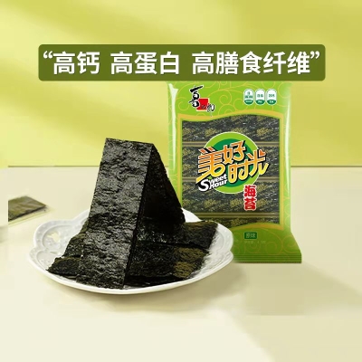 美好时光原味海苔袋装   9.9 元  ,九块九包邮,9块9包邮
