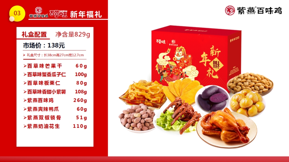 紫燕百味鸡 紫燕礼盒 紫燕联名礼盒 年夜饭精选套餐  员工福利礼品推荐
