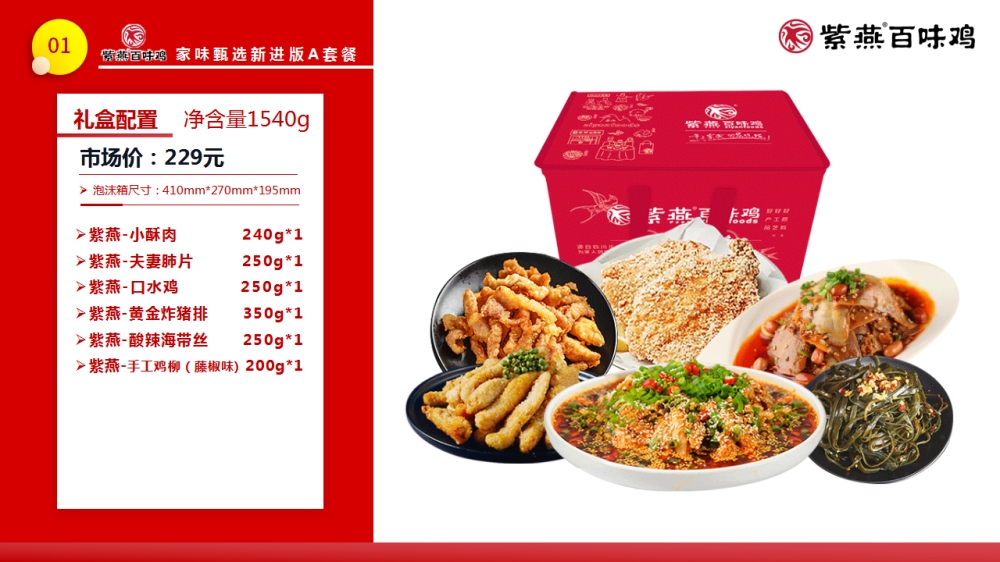 紫燕百味鸡 紫燕礼盒 紫燕联名礼盒 年夜饭精选套餐  员工福利礼品推荐