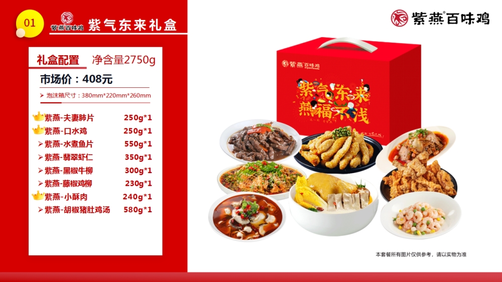 紫燕百味鸡 紫燕礼盒 紫燕联名礼盒 年夜饭精选套餐  员工福利礼品推荐
