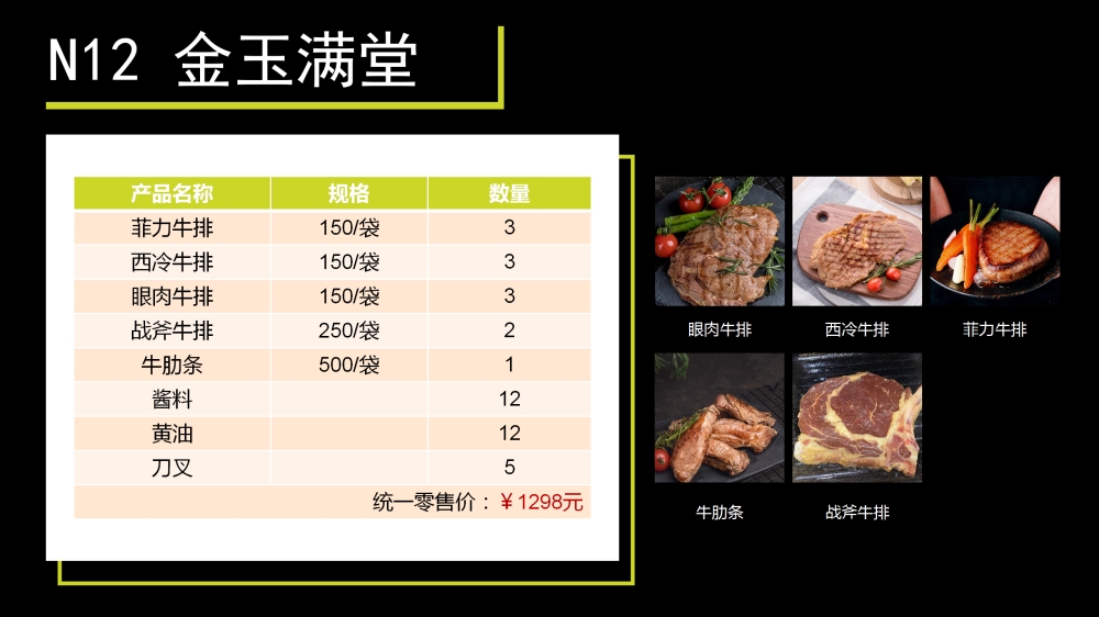 牛排礼盒   整肉原切 ，菲力西冷雪花战斧    企业采购，员工福利礼品推荐