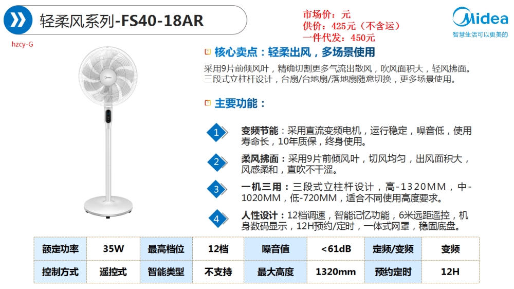美的风扇，美的好空气系列健康风扇，夏天电器礼品推荐