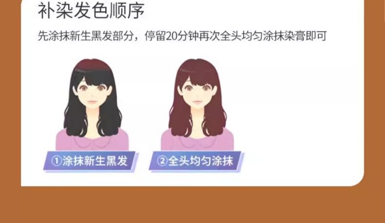 时尚礼物 韩金靓果油染泡泡染发剂植物纯自己在家染发膏黑茶遮白
